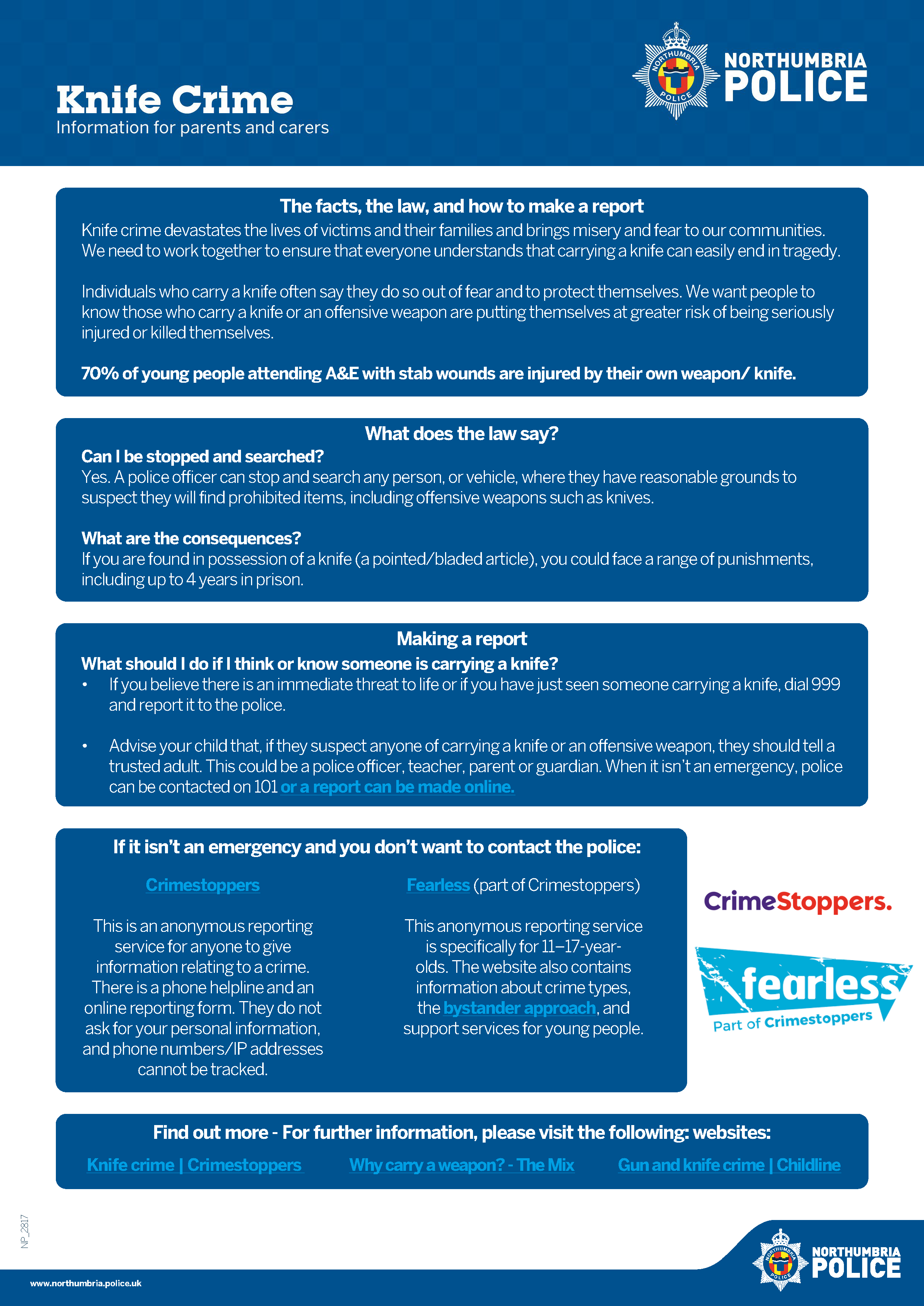 Knife Crime Poster
